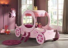 Autobett >Autobett< in Rosa aus MDF -...