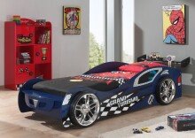 Autobett >Autobett< in blau aus MDF -...