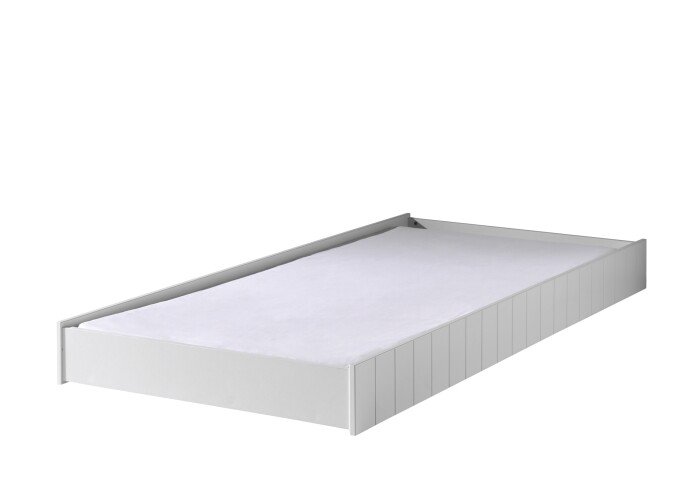 Bettschubkasten >ROBIN< in Weiß aus MDF - 199x17x94cm (BxHxT)