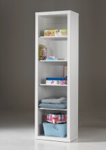 Regal >ROBIN< in Weiß aus MDF - 60x204x40cm (BxHxT)