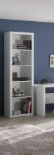 Regal >ROBIN< in Weiß aus MDF - 60x204x40cm (BxHxT)