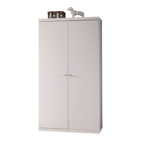 Kleiderschrank >ROBIN< in Weiß aus MDF - 110x204,5x57cm (BxHxT)