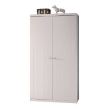 Kleiderschrank >ROBIN< in Weiß aus MDF -...