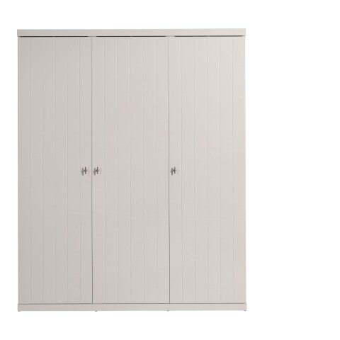 Kleiderschrank >ROBIN< in Weiß aus MDF - 166x204,5x57cm (BxHxT)