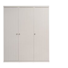 Kleiderschrank >ROBIN< in Weiß aus MDF -...