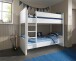Etagenbett >ROBIN< in Weiß aus MDF - 210x174x97cm (BxHxT)