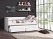 Funktionsbett >ROBIN< in Weiß aus MDF - 210x88x98cm (BxHxT)