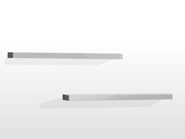 Wandboard >ROBIN< in weiß aus MDF - 100x5x24cm (BxHxT)