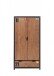 Drehtürenschrank >ALEX< in Kiefer gebürstet - 100x200x55 (BxHxT)
