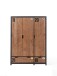 Drehtürenschrank >ALEX< in Kiefer gebürstet - 147,5x200x55 (BxHxT)