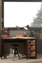 Kinderschreibtisch >ALEX< in Kiefer gebürstet - 130x75x60 (BxHxT)