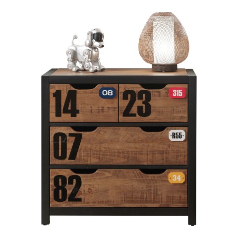 Kommode >ALEX< in Kiefer gebürstet aus Massive Kiefer - 86x83x42cm (BxHxT)