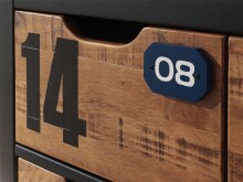 Kommode >ALEX< in Kiefer gebürstet aus Massive Kiefer - 86x83x42cm (BxHxT)