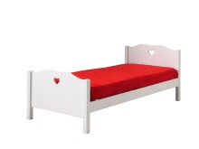 Bett >AMORI< in Weiß aus Massiv Kiefer und...