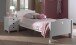 Bett >AMORI< in Weiß aus Massiv Kiefer und MDF - 211,2x80x96cm (BxHxT)