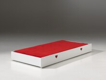Bettschubkasten >AMORI< in Weiß - 199x18,5x93,6 (BxHxT)