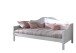 Bett >AMORI< in Weiß aus Massiv Kiefer und MDF - 211,2x95x97cm (BxHxT)