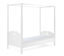 Himmelbett >AMORI< in Weiß aus Massiv Kiefer...