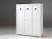 Kleiderschrank >AMORI< in Weiß aus Massiv Kiefer und MDF - 159x190,5x57 (BxHxT)