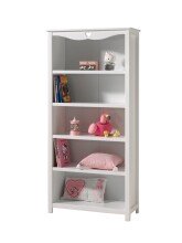 Bücherregal >AMORI< in Weiß aus Massiv Kiefer und MDF - 90x190x40cm (BxHxT)