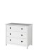 Kommode >AMORI< in Weiß aus Massiv Kiefer und MDF - 90x85,1x50cm (BxHxT)