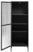 Vitrine >Barcelona< in Schwarz mit geriffelten Glaseinsätzen 5 mm , Sicherheitsglas