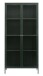Vitrine >Barcelona< in Grün mit geriffelten Glaseinsätzen 5 mm , Sicherheitsglas