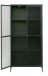 Vitrine >Barcelona< in Grün mit geriffelten Glaseinsätzen 5 mm , Sicherheitsglas