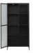 Vitrine >Barcelona< in Schwarz mit geriffelten Glaseinsätzen 5 mm , Sicherheitsglas