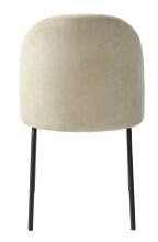 4-Fußstuhl >Cadiz< (2er Set) in Chenille Sand Creme/Schwarz - 48,5x84x57 (BxHxT)