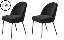 4-Fußstuhl >Cadiz< (2er Set) in Schwarz - 48,5x84x57 (BxHxT)