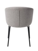 4-Fußstuhl >Eivissa< (2er Set) in Grau/Schwarz - 57x80x59 (BxHxT)