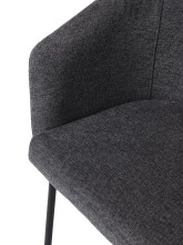 4-Fußstuhl >Eivissa< (2er Set) in Schwarz - 57x80x59 (BxHxT)