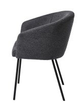 4-Fußstuhl >Eivissa< (2er Set) in Schwarz - 57x80x59 (BxHxT)