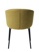 4-Fußstuhl >Eivissa< (2er Set) in Senf/Schwarz - 57x80x59 (BxHxT)