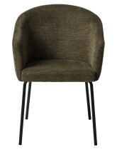 4-Fußstuhl >Eivissa< (2er Set) in Olive/Schwarz - 57x80x59 (BxHxT)
