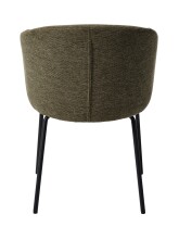 4-Fußstuhl >Eivissa< (2er Set) in Olive/Schwarz - 57x80x59 (BxHxT)