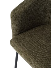 4-Fußstuhl >Eivissa< (2er Set) in Olive/Schwarz - 57x80x59 (BxHxT)