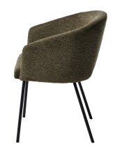 4-Fußstuhl >Eivissa< (2er Set) in Olive/Schwarz - 57x80x59 (BxHxT)