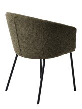 4-Fußstuhl >Eivissa< (2er Set) in Olive/Schwarz - 57x80x59 (BxHxT)