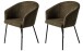4-Fußstuhl >Eivissa< (2er Set) in Olive/Schwarz - 57x80x59 (BxHxT)