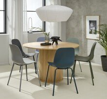 Esstisch >Nerja< in Eiche aus Echtholz/MDF - 120x75x120cm (BxHxT)