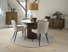 Esstisch >Nerja< in Klar Lackiert - 120x75x120 (BxHxT)