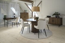 Esstisch >Nerja< in Klar Lackiert - 120x75x120 (BxHxT)