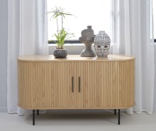 Sideboard >Nerja< in Eiche furniert - 140x76x45 (BxHxT)