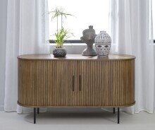 Sideboard >Nerja< in Eiche braun furniert - 140x76x45 (BxHxT)