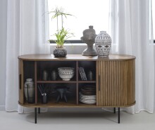 Sideboard >Nerja< in Eiche braun furniert - 140x76x45 (BxHxT)