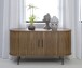Sideboard >Nerja< in Eiche braun furniert - 140x76x45 (BxHxT)