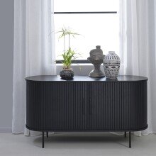 Sideboard >Nerja< in Schwarz - 140x76x45 (BxHxT)