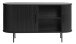 Sideboard >Nerja< in Schwarz - 140x76x45 (BxHxT)